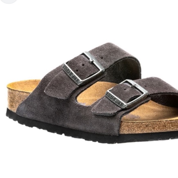 BIRKENSTOCK ARIZONA SOFT FOOTBED Suede Velvet Grey size 40 US 9.5 - Picture 3 of 13